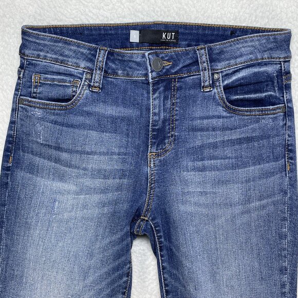 Kut from the Kloth Connie Ankle Skinny Womens 6 Mid Rise Denim Blue Jeans 30x27 - Picture 1 of 13